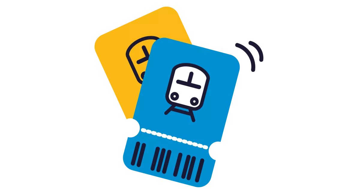 Treinticket voor CTA-blok